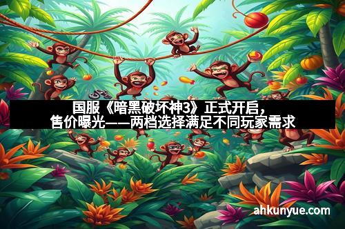 国服《暗黑破坏神3》正式开启,售价曝光——两档选择满足不同玩家需求